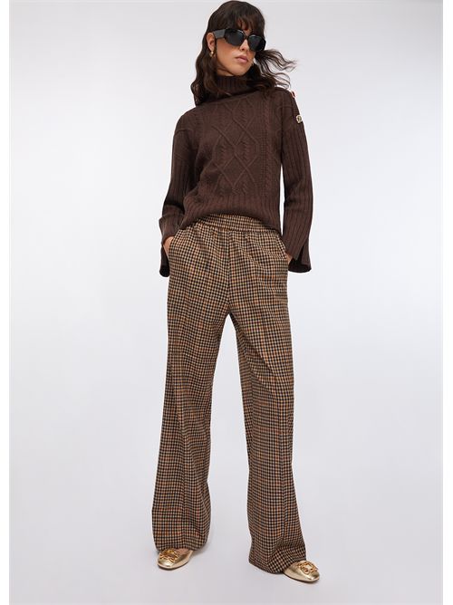 Pantaloni flare a quadretti LIU JO | MF5349T4335/P9002